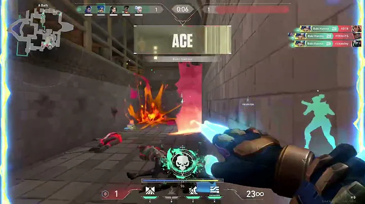 1 hp insane Ace || Neon ULT || Valorant  #valorant #shorts