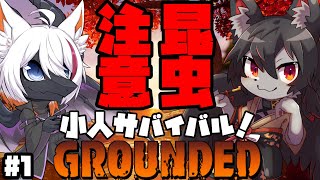 【GROUNDED】虫嫌い注意!!小人サバイバルを２匹で遊ぶ!! #1【ケモV】