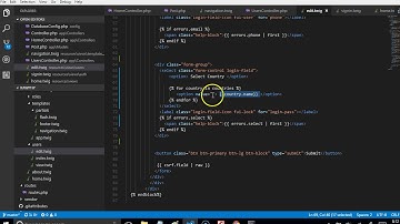Web development tutorial - recruitment portal - 24   create drop down countries list