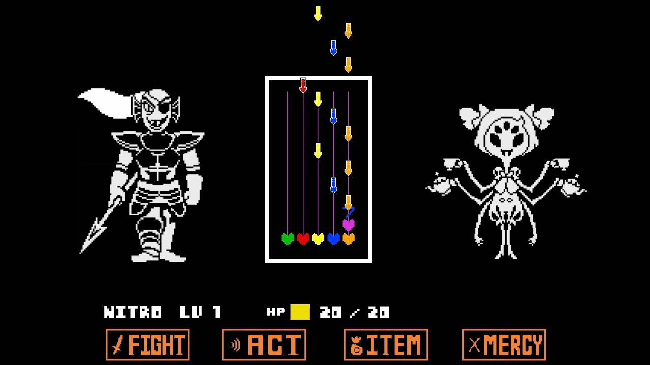 Undertale Hard Mode: Undyne and Muffet Boss Fight (Reupload) - YouTube.