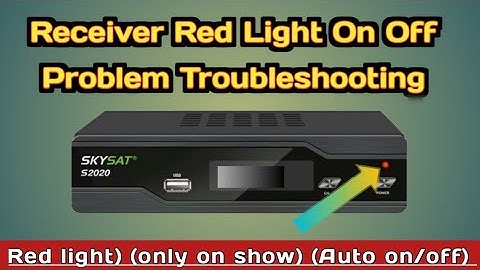 Receiver Red Light Issue || Troubleshooting Receiver