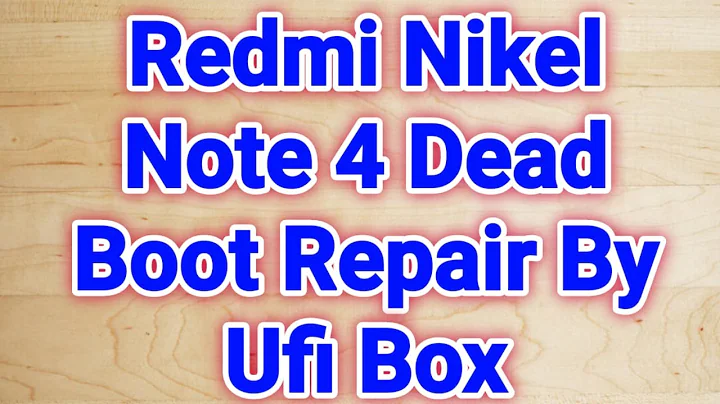 Redmi Nikel Note 4 Dead Boot Repair By Ufi Box