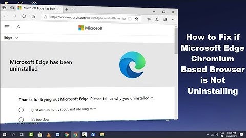 How to Uninstall Microsoft Edge Chromium Browser from Windows 10