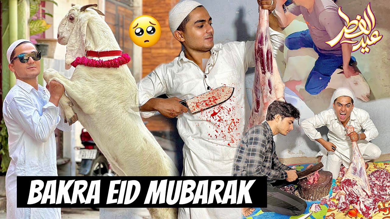 BAKRE KI QURBANI HO GAI😭|| EID FIRST DAY❤️MENA BANAYA GOSH