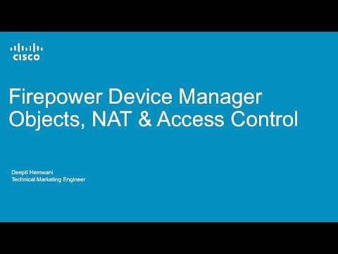 Configuring NAT and Access Control for Next-Generation Firewall with Firepower Device Manager