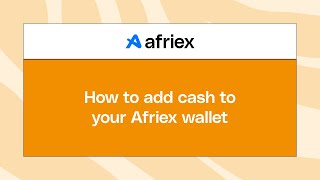 How to add cash to your Afriex wallet.