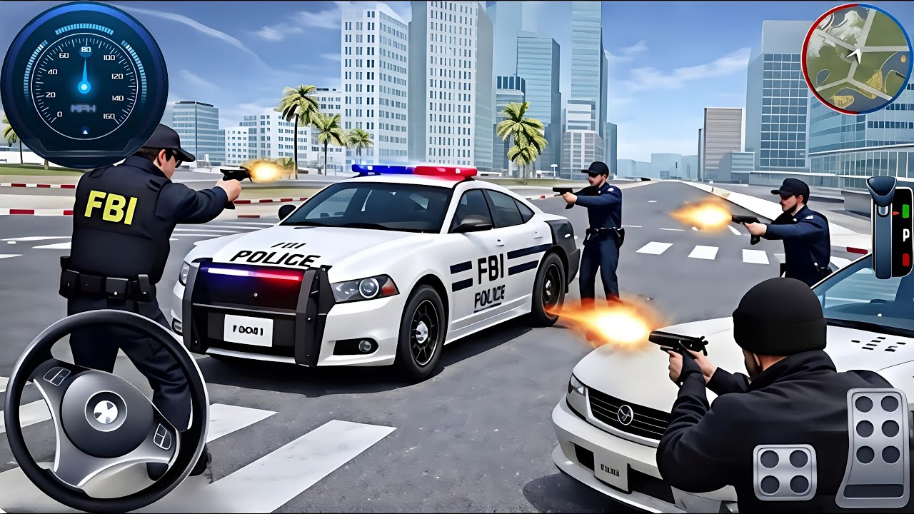🚓 Police Car Chase Simulator 3D - Real City Cop Pursuit Gameplay (Android)
