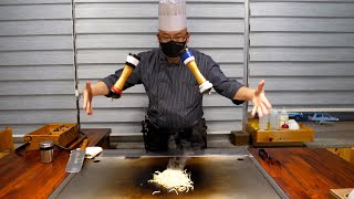 amazing powerful skill of teppanyaki steak master / Korean Street Food