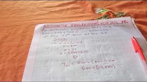 ARITHMETIC PROGRESSION (AP) KCSE 2024 MATH PP2|| FORM 3 MATHEMATICS