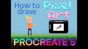 How To Draw PIXEL ART in PROCREATE | time lapse & tips | How to export pixel art web-friendly