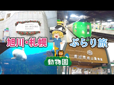 【旭川・札幌ぶらり旅】旭山動物園・もいわ山ロープウェイへ突撃!北海道の観光スポットを紹介!【ゆっくり旅行】北海道観光地巡り一人旅part4