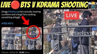 Live Bts V Seen Shooting Romantic Kdrama In Korean Taehyung Latest Romantic Kdrama