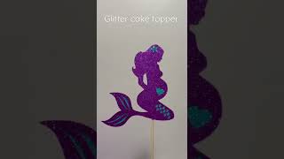 Glitter cake topper. #shorts #mermaid #pregnant #baby #babyshower #girl #glitter screenshot 5