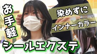 シールエクステ】染めたいけど染められない！カラーしなくても簡単手軽