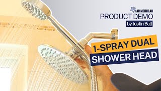 1-Spray Dual Shower Head by HammerHead Showers