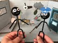 Stickman Jailbreak. Cardboard game. DIY