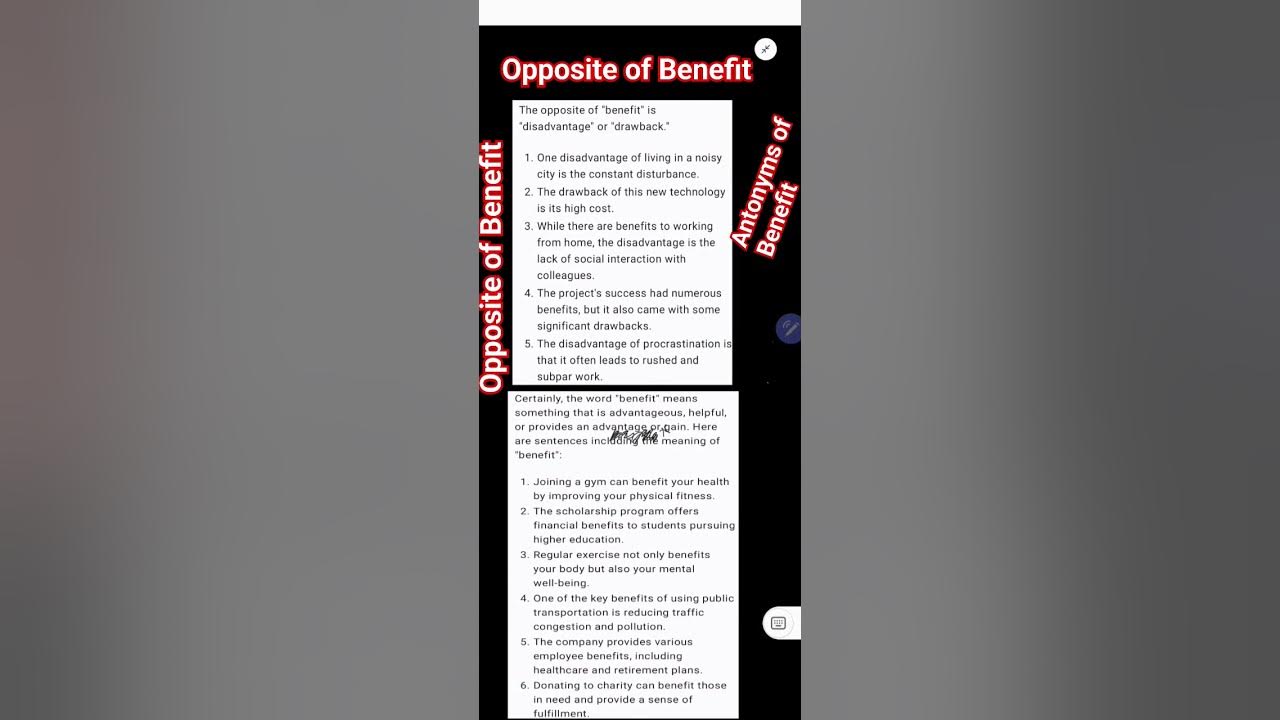  opposite of benefit what is the opposite of benefit what is the 