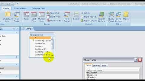 How to prepare the record source in ms access 2007