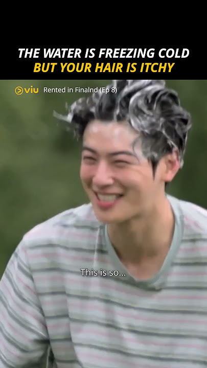 #ChaEunWoo’s scalp is itching, but there’s no way out—he has to face the ice-cold ground water! ❄️🚿