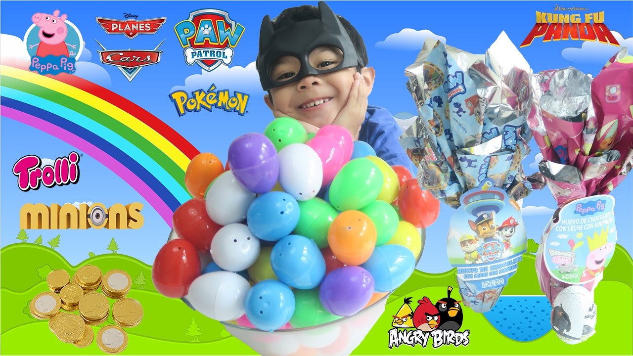 100+ Egg Surprise kid opening, disney cars planes paw patrol peppa pig pokemon and more