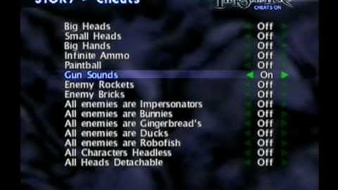 TimeSplitters - All Cheats Demonstration