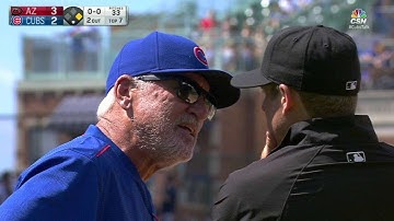 ARI@CHC: Maddon gets tossed after arguing a call