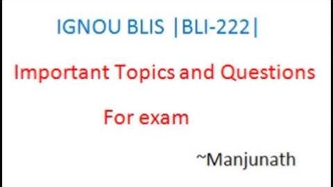 BLI 222 | Important Questions for Exam |