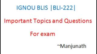 BLI 222 | Important Questions for Exam |