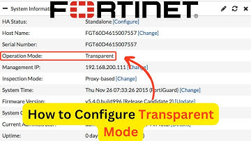 How to Configure Transparent Mode in FortiGate Fortinet Firewall | Configuration