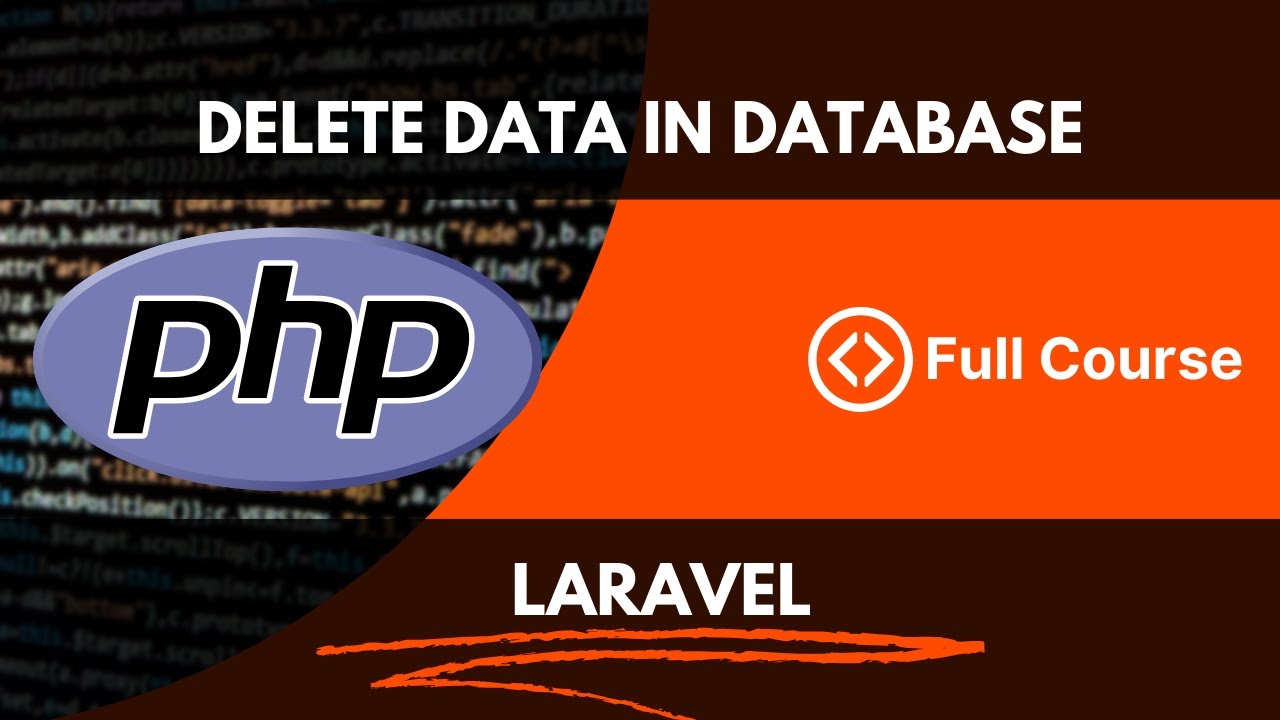 Delete data from database in laravel - YouTube