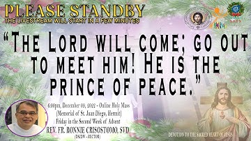 09 December 2022, 6:00pm, Friday | Live Now Holy Mass at the Diocesan Shrine of Jesus #OnlineMass