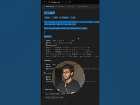 3sum in leetcode #programming #python #dsa - YouTube