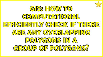 How to computational efficiently check if there are any overlapping polygons in a group of...