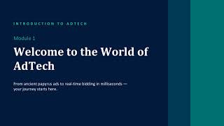 Module 1 Welcome to AdTech World