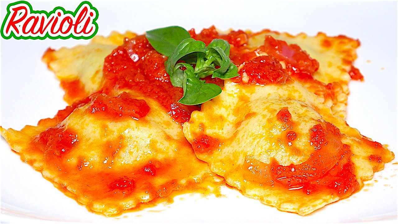 Ricetta RAVIOLI Fatti in Casa 3 INGREDIENTI [Video 4K] - Homemade ...