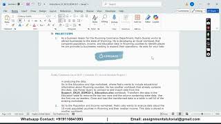 Shelly Cashman Excel 2019 | Module 10: End of Module Project 1 Wyoming Commerce Department