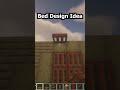 BED DESIGN IDEA #1 | Minecraft #shorts