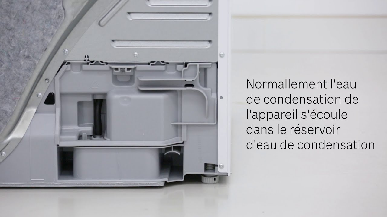 Comment vider le réservoir d'eau de condensation d'un sèche-linge 