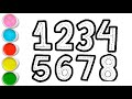 how to write 1 to 8 numbers |How to write A to H alphabets