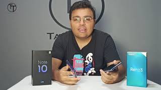 مقرنه بين  Xiaomi Mi Note 10 and  oppo reno 3