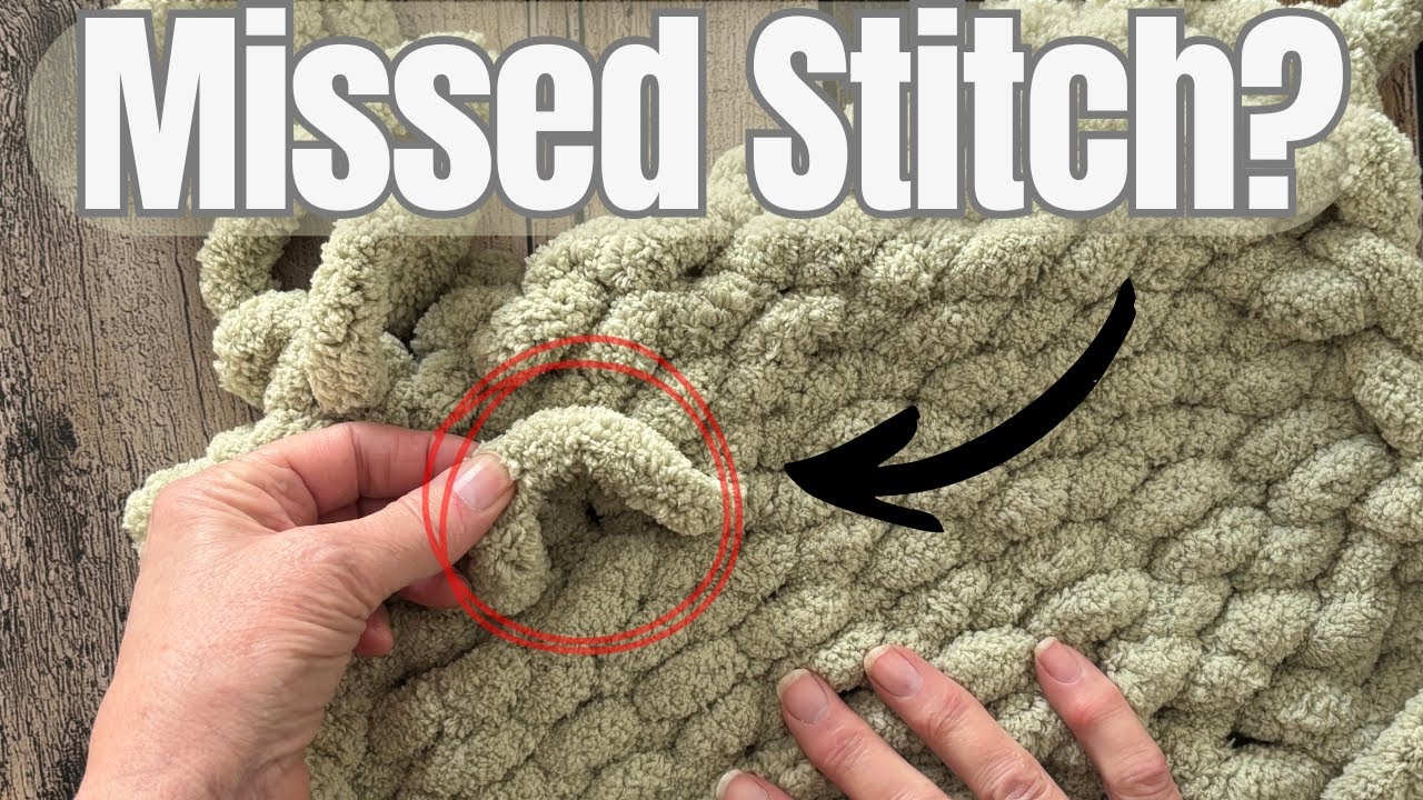 Chunky Knit Blanket Fix | Easy Skipped Stitch Repair in Minutes
