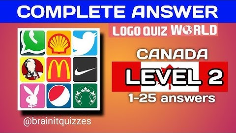 Logo Quiz World, Canada. Level 2 answers #logoquiz @brainitquiz