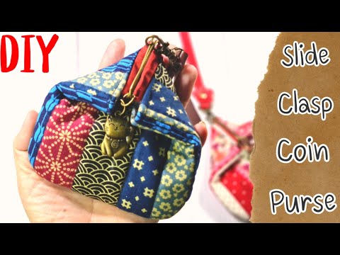 DIY : Coin Purse [FREE PATTERN DOWNLOAD] Slide Clasp Coin Purse