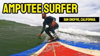 Surfing San Onofre, California (with one leg)