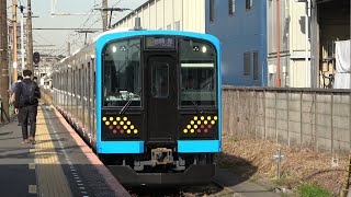 2024/02/14 【車止め】 鶴見線 E131系 T5編成 扇町駅 浜川崎駅 | Japan Railways Tsurumi Line: E131 Series T5 Set