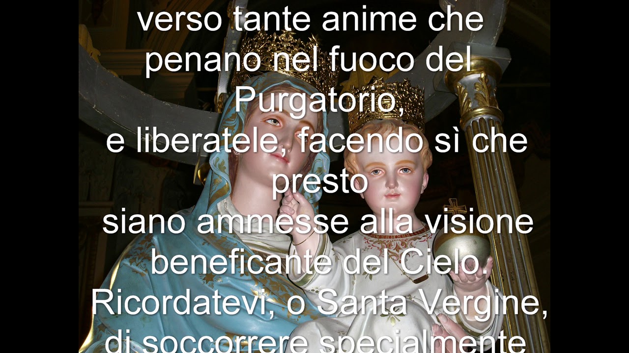 Preghiera alla Madonna del Carmelo - YouTube