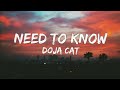 Doja Cat - Need to Know ( lyrics )