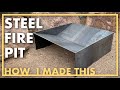 DIY How To MAKE a Steel Fire Pit | modern design | welding project (Design / Build)