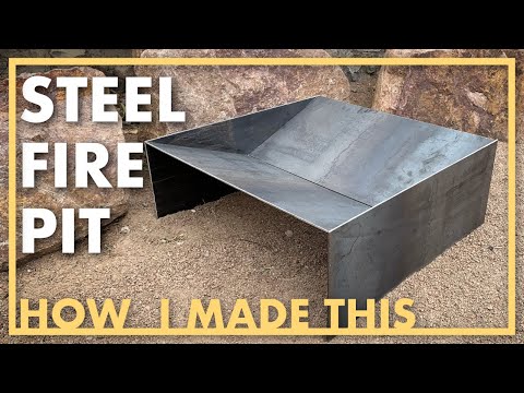 DIY How To MAKE a Steel Fire Pit | modern design | welding project (Design / Build) thumbnail