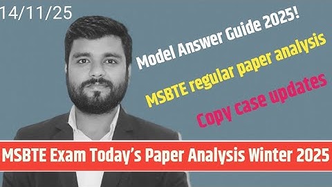 🚀 MSBTE Exam Hacks: Today’s Paper Review + Model Answer Guide 2025!